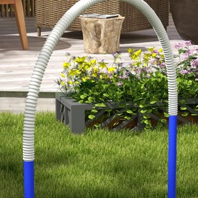 PawHut Zestaw Agility dla Psów, trening początkujących, 4 łuki, z torbą transportową, niebieski+biały, 88 x 64 x 95 cm