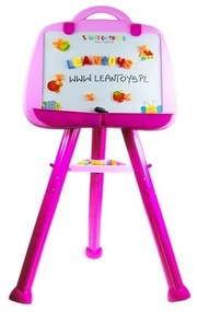 Tablica magnetyczna stojąca pisak magnes różowa