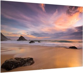 Obraz na szkle - Praia da Adraga (70x50 cm)
