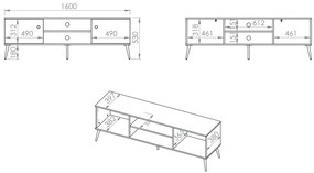 Szafka RTV BLU 160 granatowa ML MEBLE