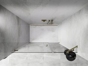 Mexen Lunar-B drzwi prysznicowe uchylne lewe 150 cm, transparent, złote szczotkowane - 832S-150-050-55-00-L