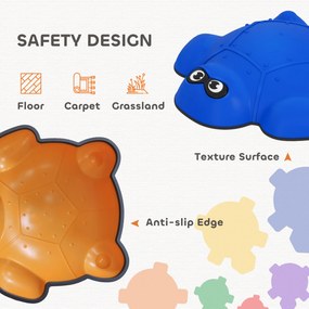 AIYAPLAY Zestaw 9 Kamieni do Balansowania w Kształcie Żółwia, 3-8 Lat, Plastik, Kolorowe