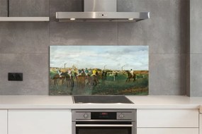 Szklany Panel Wyścigi Konne - Edgar Degas