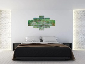 Obraz - Claude Monet, The Japanese Footbridge, reprodukcje (125x70 cm)