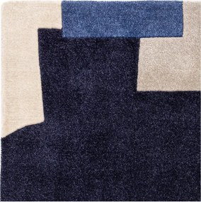 Niebieski dywan z włókien z recyklingu tkany ręcznie 200x290 cm Romy – Asiatic Carpets