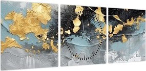 Obraz - Abstrakcja (z zegarem) (90x30 cm)