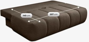 Sofa z Funkcją Spania SARIA Mocca Boucle Nowoczesna
