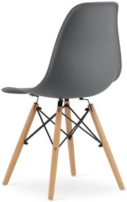 Minimalistyczne krzesło ciemnoszare - Sopi 4X