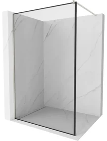 Mexen Kioto ścianka prysznicowa Walk-in 100 x 200 cm, czarny wzór 8 mm, nikiel szczotkowany - 800-100-101-97-70