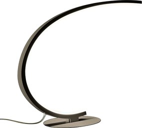 Lampa stołowa LED Iole, ściemnialna, 12 W, ciepłe światło, 3000 K - tytanowa, nowoczesny design, aluminium, IP20
