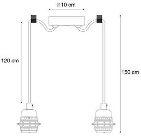 Inteligentna lampa wisząca czarna w zestawie 2 WiFi G125 - Cava Nowoczesny Oswietlenie wewnetrzne