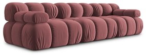 Różowa aksamitna sofa 282 cm Bellis – Micadoni Home