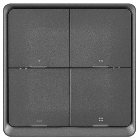 Wyłącznik 4-przyciskowy GoSmart 1xCR2430 Tuya czarny