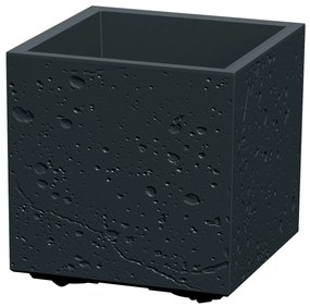 Donica Sierra Square Beton Effect 29 x 29 x 29 cm czarny beton PROSPERPLAST