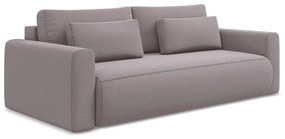 Lawendowa aksamitna rozkładana/ze schowkiem sofa 238 cm Kapua – Makamii