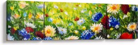 Obraz dzikich kwiatów (170x50 cm)