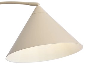 Lampa podłogowa w stylu Retro beżowa z białym wnętrzem - Triangolo Retro Oswietlenie wewnetrzne