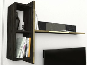 Ściana telewizyjna Veyron Black and Gold