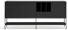 Czarna komoda 220x98x45 cm Platt – Teulat