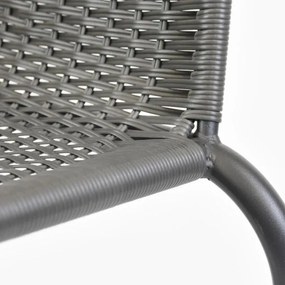 Zestaw krzeseł ogrodowych bistro, szare, 2 szt