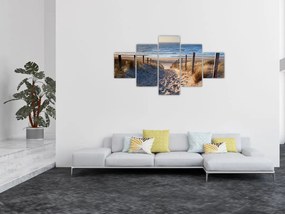 Obraz - Droga na plażę Morza Północnego, Holandia (125x70 cm)