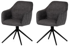 Zestaw krzeseł obiadowych z mechanizmem powrotnymHC-536 GREY2, 2 szt.