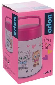 Termos na żywność ze stali nierdzewnej Orion Kittens, 480 ml