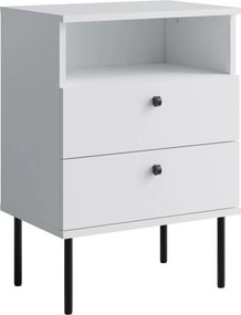 Szafka Nocna STRATUS 50 cm Stolik Nocny do Sypialni, Biała