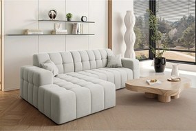 Narożnik w kształcie L NIMES, tkanina Portland, Biały, Lewy