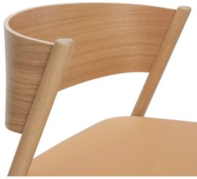 Jasnobrązowy fotel Oblique – Hübsch