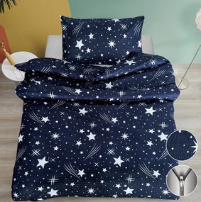 PrzytulneMieszkanie.pl PrzytulneMieszkanie.pl Pościel z kory NIGHT SKY ciemnoniebieska Rozmiar pościeli: 70 x 90 cm | 140 x 200 cm