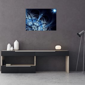 Obraz ciemnoniebieskiego kwiatu (70x50 cm)