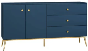 Komoda BLU 160 2D3S granatowa ML MEBLE