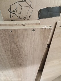 PROMOCJA Nástěnny stolik TV ENTSIAN 150x40cm, dąb artisan II. jakość