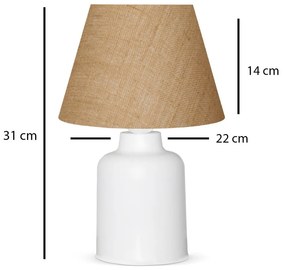 Lampa stołowa z kloszem z juty (wysokość 31 cm) Eren – Opviq lights