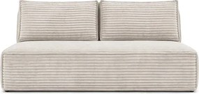 Sofa z Funkcją Spania MAVIA Beżowa Sztruksowa Nowoczesna