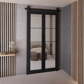 Drzwi Przesuwne QUDIO M6 Czarny 90