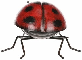 Metalowa dekoracja ogrodowa do zawieszeniaBiedronka, 14 x 16 x 7 cm