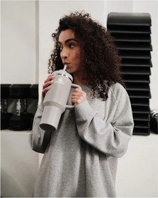 Jasnoszary termos ze słomką ze stali nierdzewnej 1,18 l Quencher H2.0 FlowState Tumbler Ash – Stanley