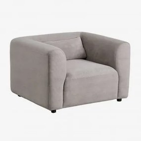 Tapicerowany Fotel Fogler Sztruksu Szary Kret - Sklum