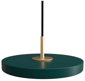 Ciemnozielona lampa wisząca LED z metalowym kloszem ø 15 cm Asteria Micro – UMAGE