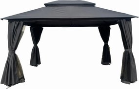 PAWILON OGRODOWY 3X4 M ZE ŚCIANKAMI GRAFITOWY