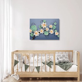 Obraz na szkle lilii wodnych (70x50 cm)