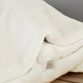Kremowy koc z mikropluszu 130x170 cm Raschel Velvet – Catherine Lansfield