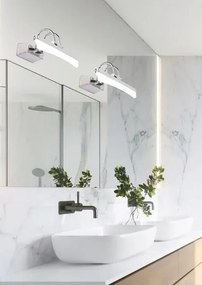 Srebrny kinkiet nad lustro led - K458-Kamala