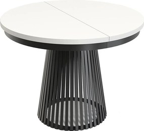 MINIO go for it, Stół rozkładany GORI w kolorze alpejska biel / czarny