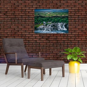 Obraz wodospadów w przyrodzie (70x50 cm)