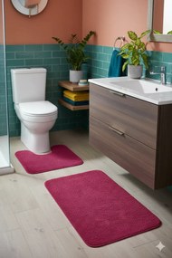 Komplet fuksjowych dywaników łazienkowych T0-E48