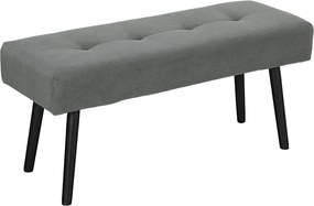 HOMCOM Ławka z pokryciem sztruksowym, ławka do łóżka z metalowymi nogami, ławka na buty 100 x 36 x 45 cm Szara