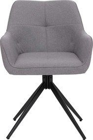 Krzesło do jadalni MCW-O47 (zestaw 6 sztuk),  jasnoszary